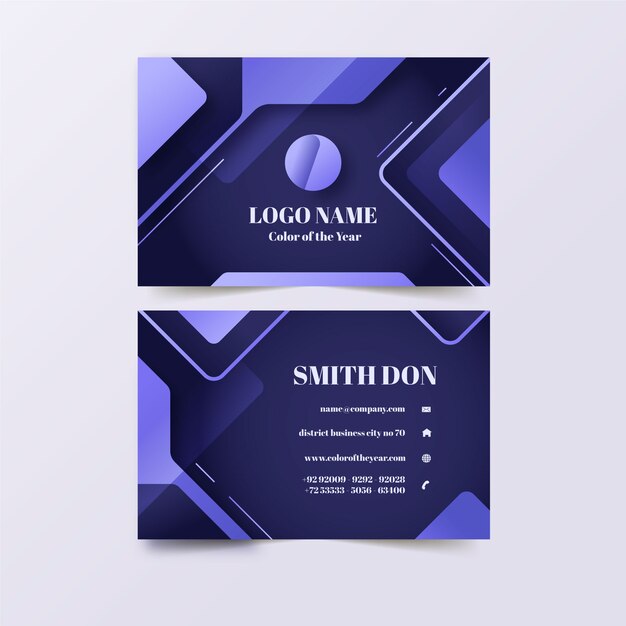 Gradient very peri business card