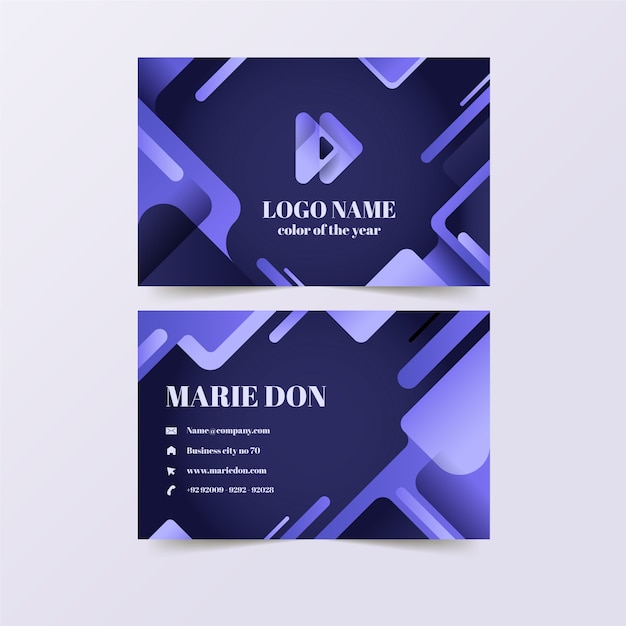 Gradient very peri business card