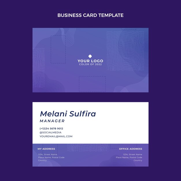 Gradient very peri business card