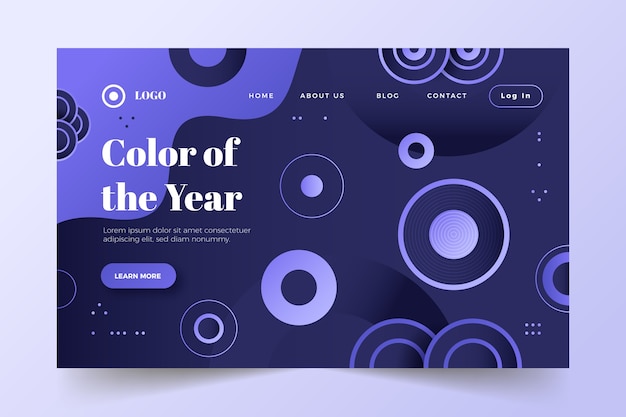 Gradient very peri landing page