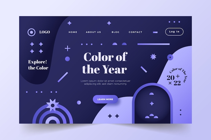 Free Vector gradient very peri landing page