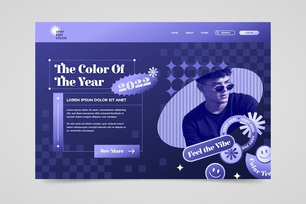 Gradient very peri  landing page