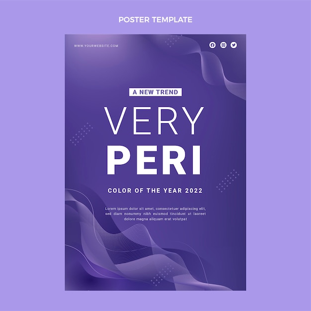 Gradient very peri poster or flyer template