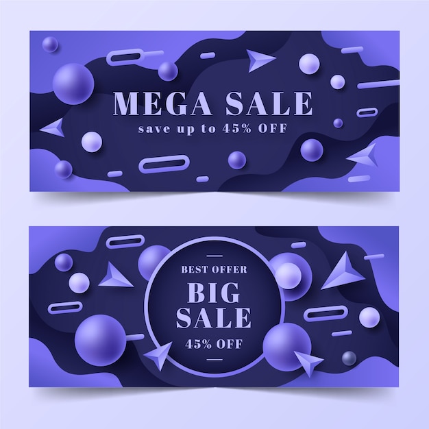 Gradient very peri sale banners