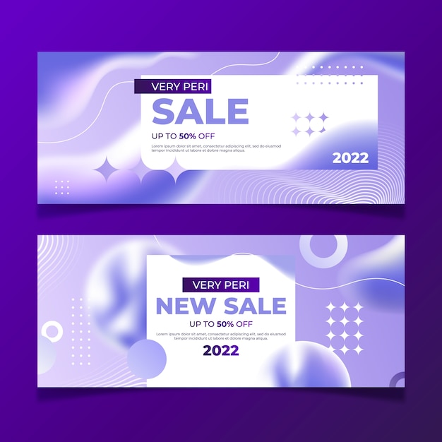 Free vector gradient very peri sale banners