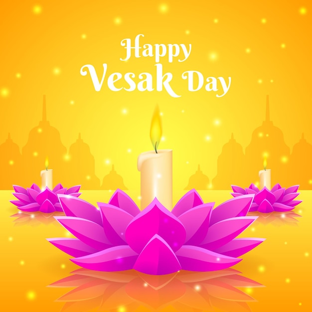 Gradient vesak day illustration