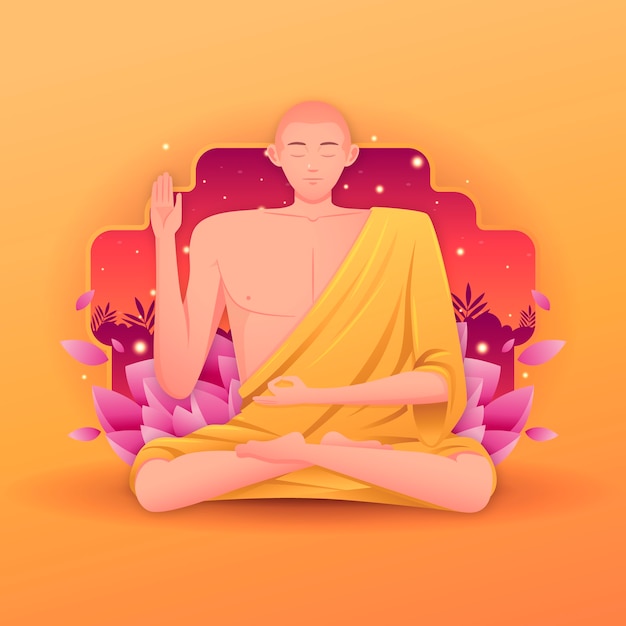 Gradient vesak day illustration