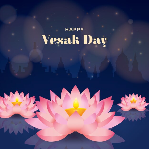 Gradient vesak illustration