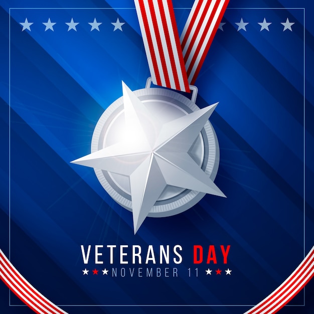 Gradient veterans day illustration