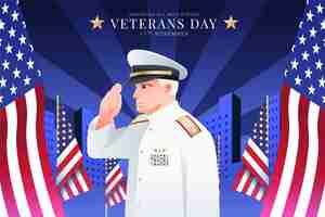 Free vector gradient veterans day illustration