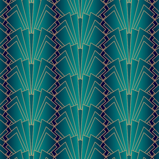 Gradient vintage art deco pattern