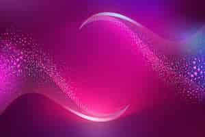 Free vector gradient violet glowing particles background