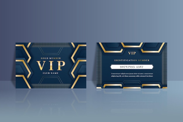 Gradient vip card template with elegant details