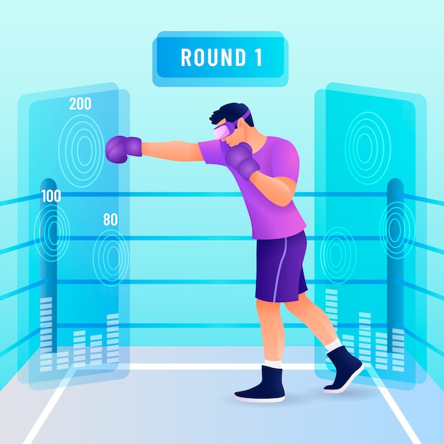 Gradient virtual sports illustration – Free vector download