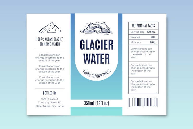 Free Vector gradient water label template