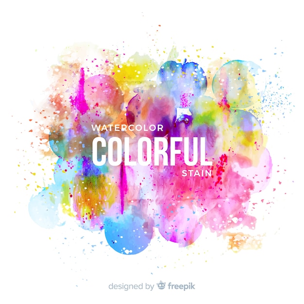 Free vector gradient watercolor stains background