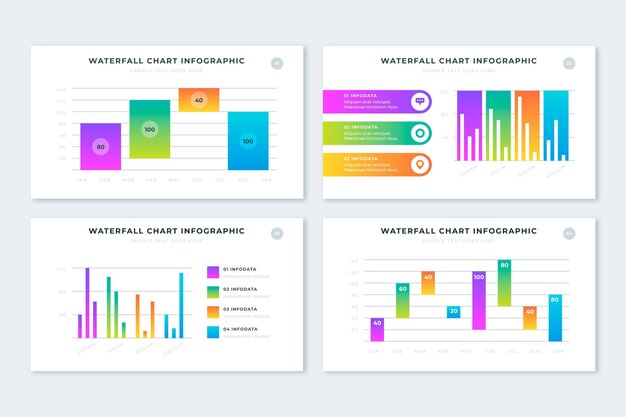 그라데이션 폭포 차트 모음