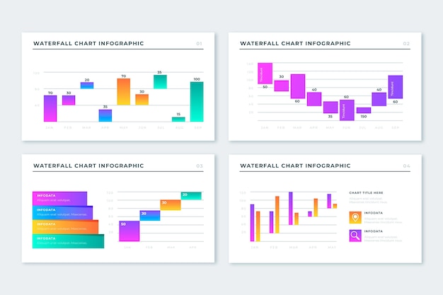 그라데이션 폭포 차트 모음