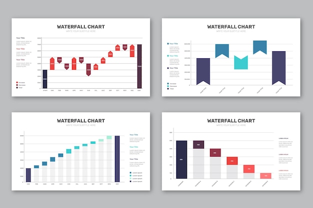 Gradient waterfall chart collection