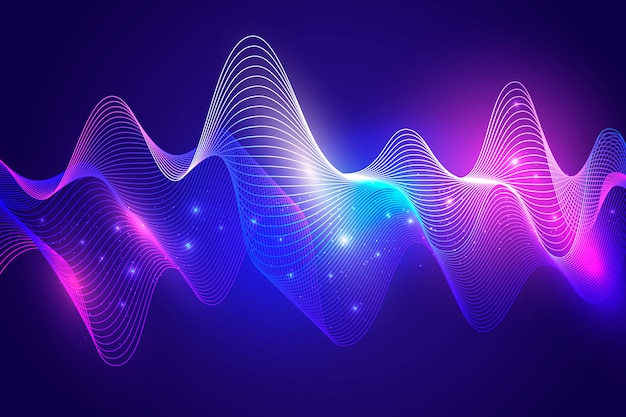 Free vector gradient wavy background