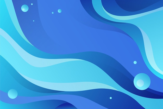 Бесплатное векторное изображение Градиент волнистый синий фон