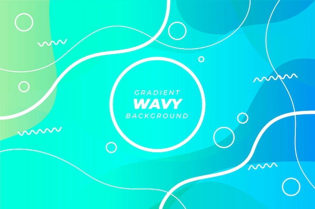 Free vector gradient wavy blue shades background