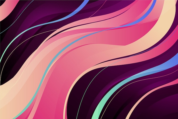 Gradient wavy lines background