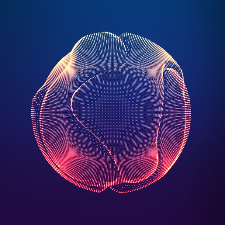 Free Vector gradient wavy lines making a circle