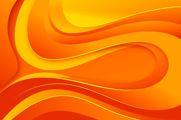 Free vector gradient wavy orange background