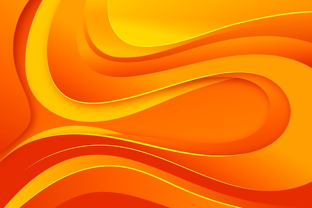 Gradient wavy orange background