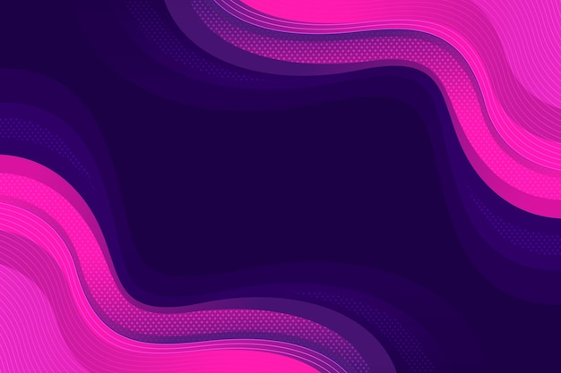 Gradient wavy pink shapes background