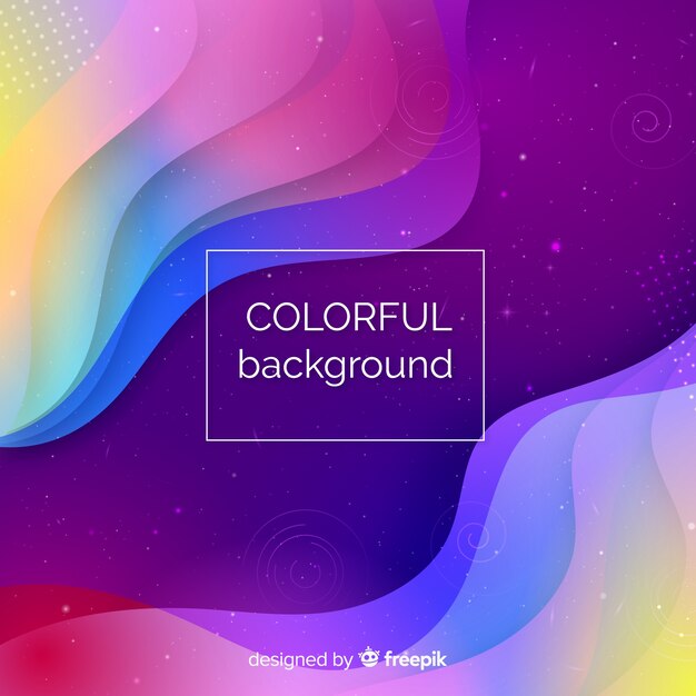 Free vector gradient wavy shapes background