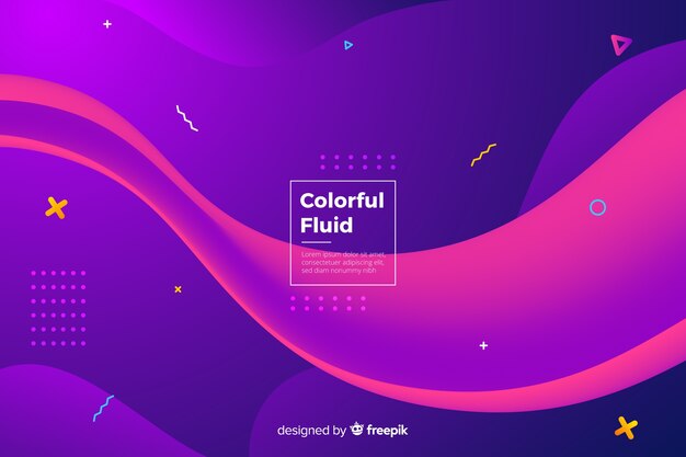 Gradient wavy shapes background