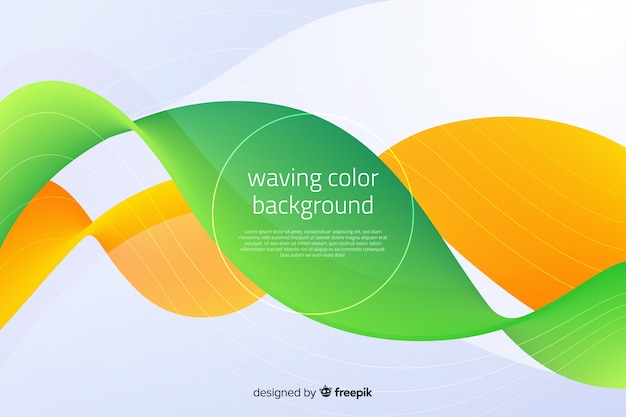 Gradient wavy shapes background