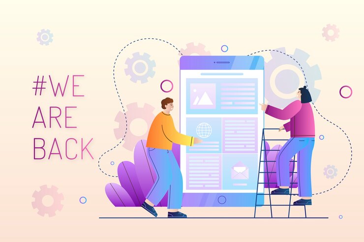 Free Vector gradient we are back illustration