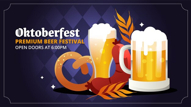 Gradient webinar template for oktoberfest celebration