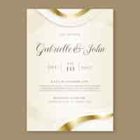 Free vector gradient wedding celebration invitation