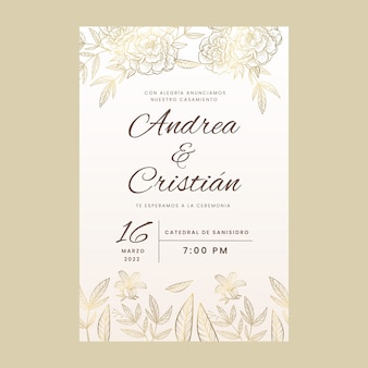 スペイン語​で​の​グラデーション​の​結婚式​の​招待状