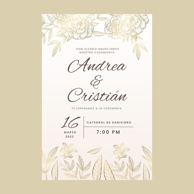 Gradient wedding invitations in spanish