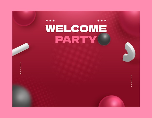 Free vector gradient  welcome party photocall