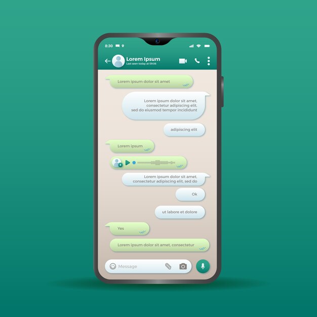 Шаблон чата для WhatsApp