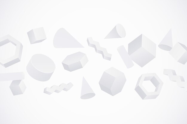 Gradient white background with geometric shapes