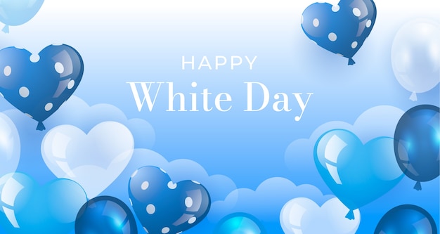 Free vector gradient white day horizontal banner