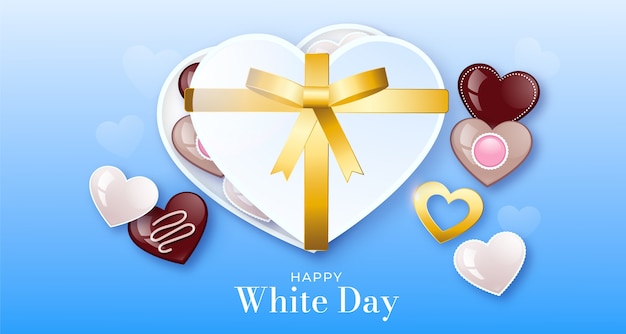 Gradient white day horizontal banner