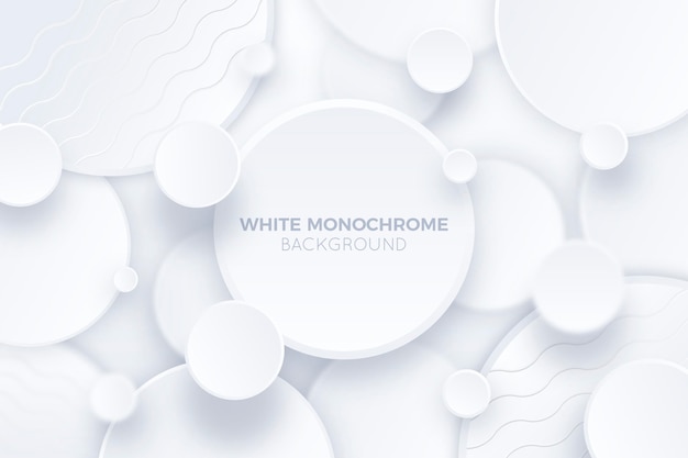 Free vector gradient white monochrome background