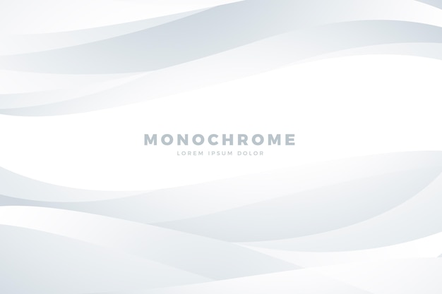 Free vector gradient white monochrome background