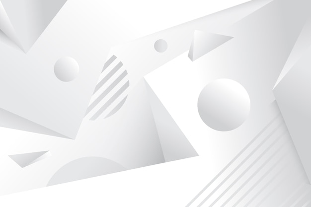 Gradient White Monochrome Background – Free Vector Template