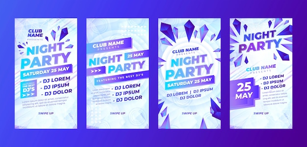 Gradient white party template