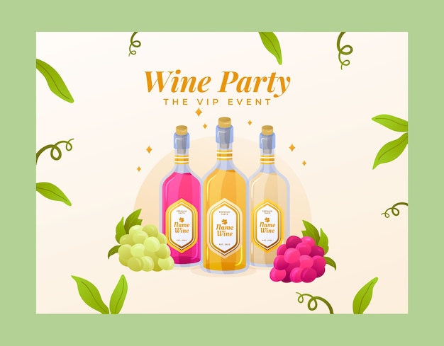 Gradient wine party photocall