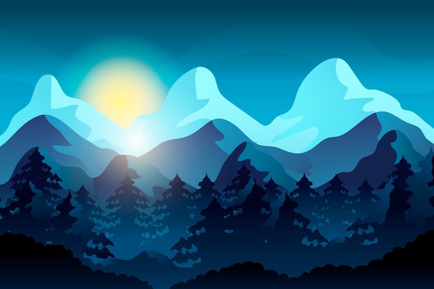 Free vector gradient winter solstice background